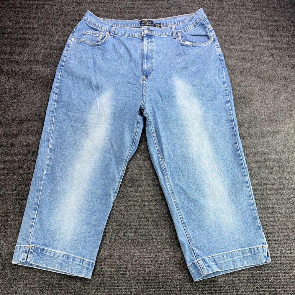 Sonoma Goods for Life Women 20W Medium Wash Stretch Denim Capri Cropped Jeans